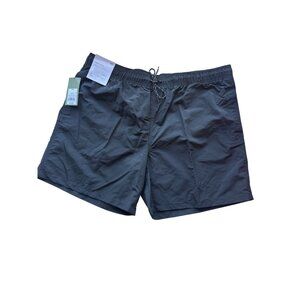 Goodfellow & Co Men’s XXL Swim Trunks 7” Inseam Black Drawstring Mesh Lining New